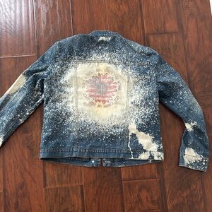 Denim Jacket with Graphic Back Tom Petty Lyrics